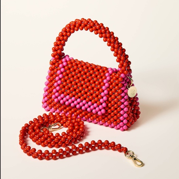 kate spade Handbags - NWT Kate Spade x Target Colorblock Beaded Crossbody Bag in red & pink